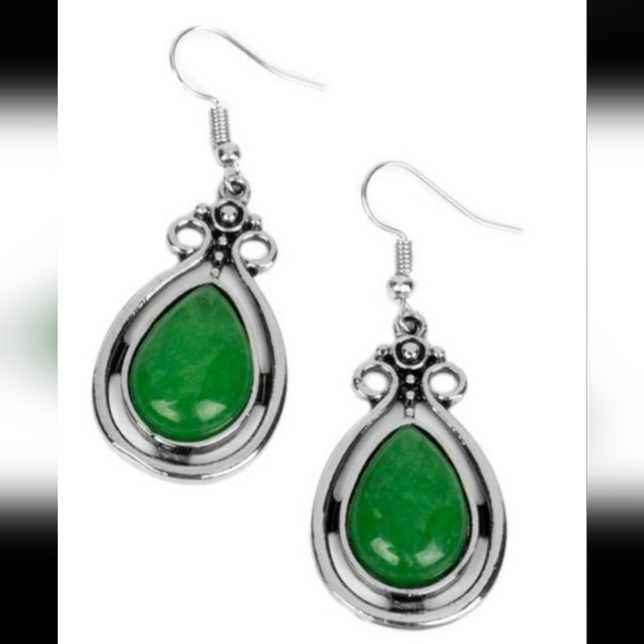 Mountain Mantra - Green Earrings - Picture 2 of 2